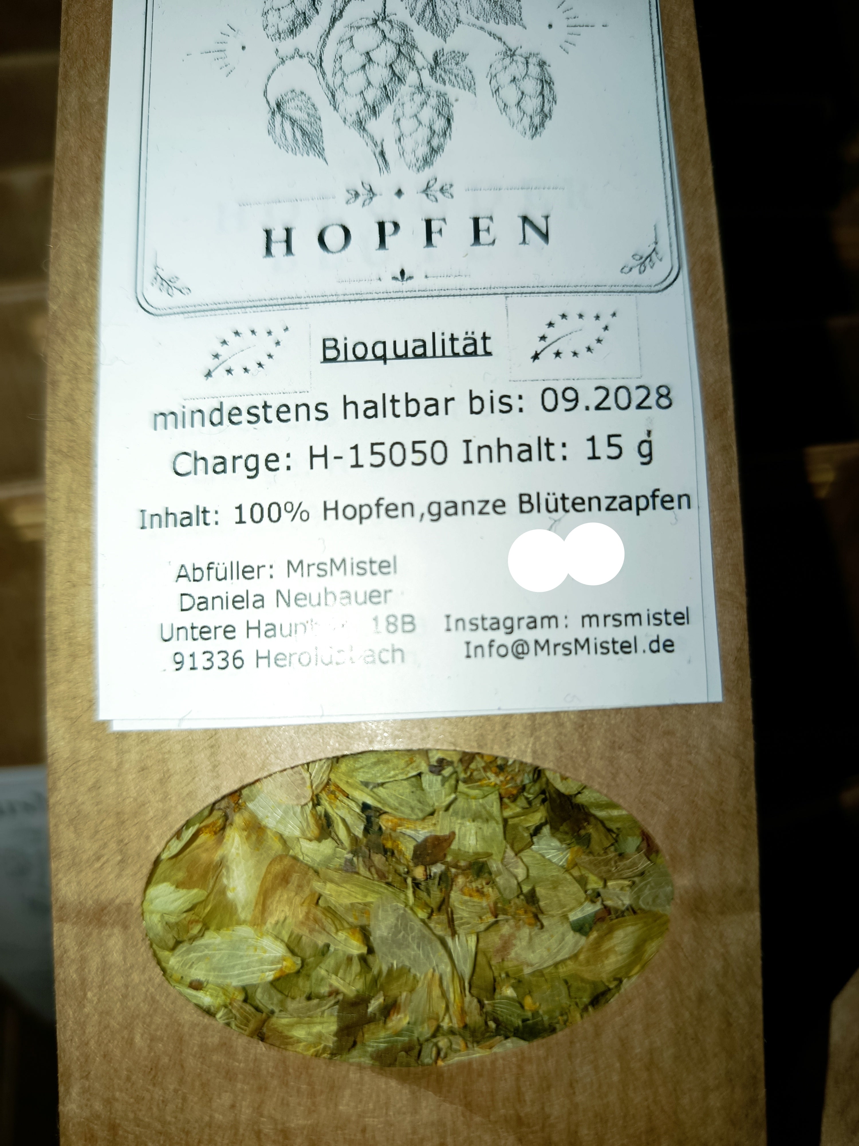 Hopfenblüten (Humulus lupulus) 15g