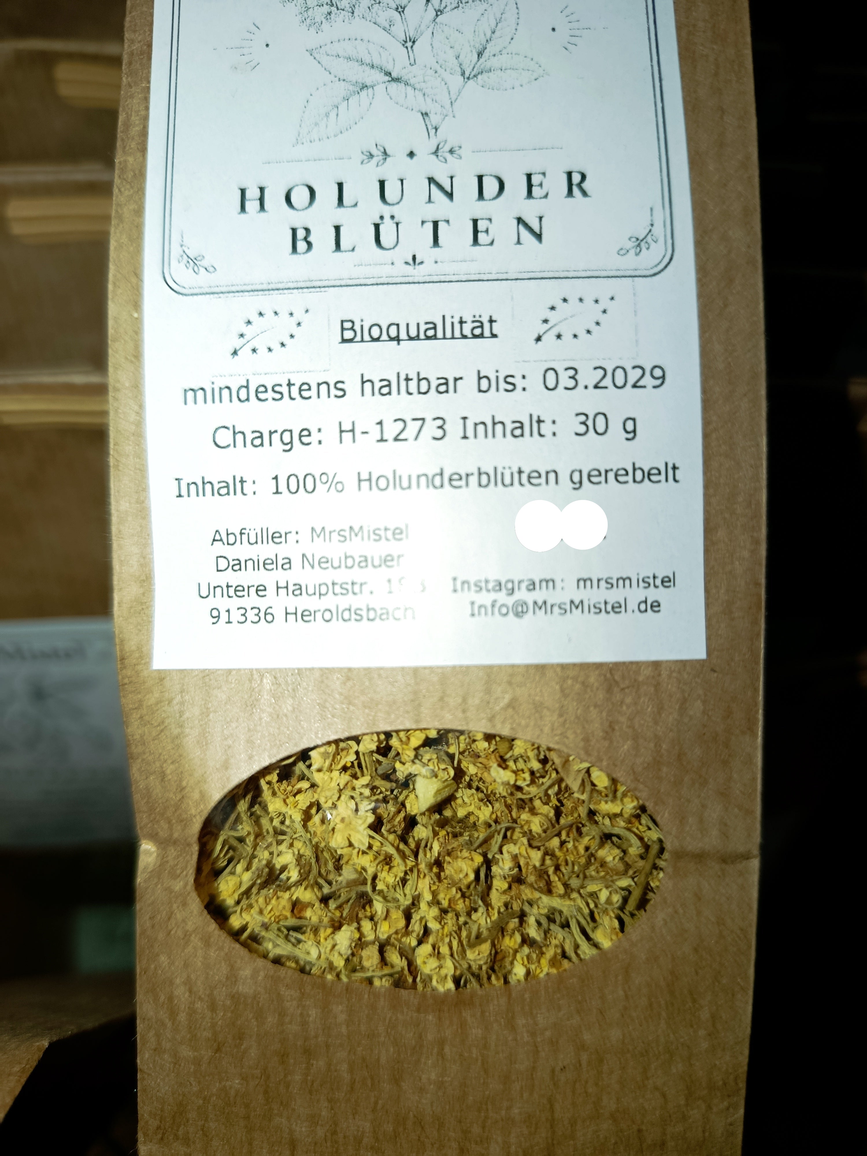Holunderblüten (Sambucus nigra) 30g