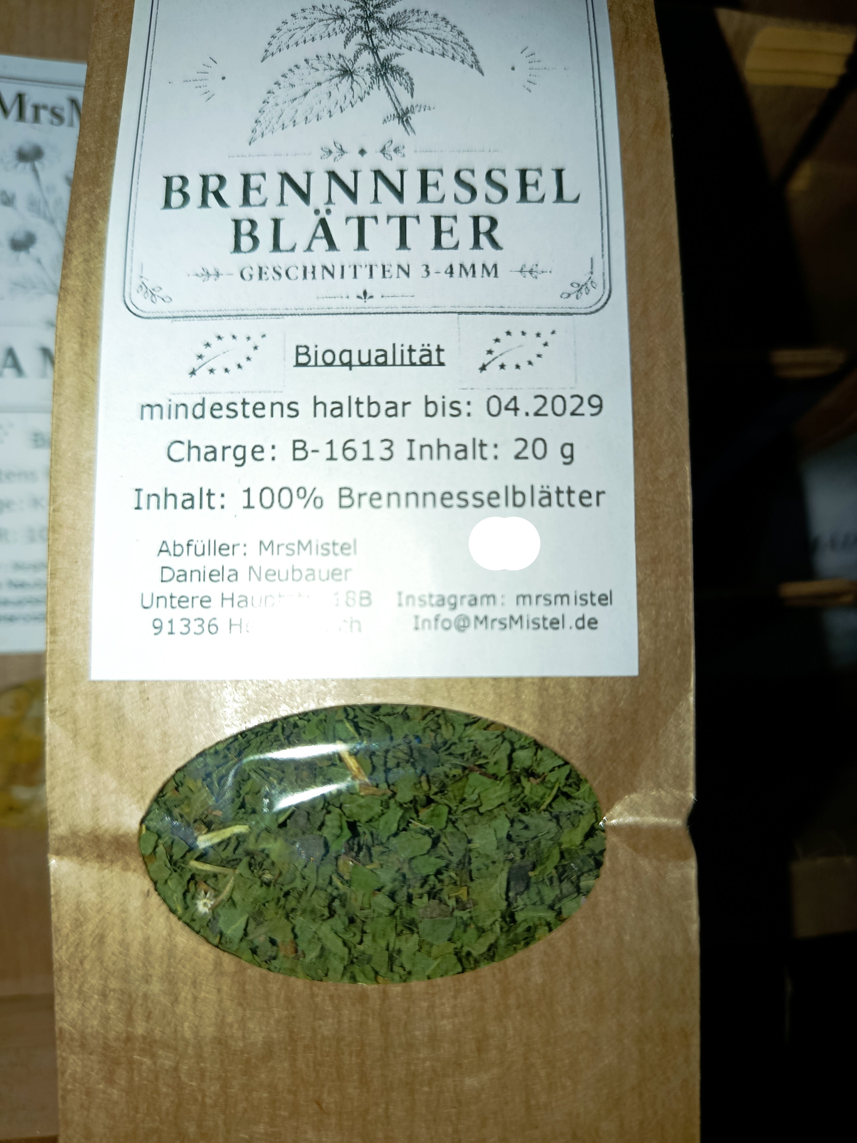 Brennnesselblätter (Urtica dioica) 20g