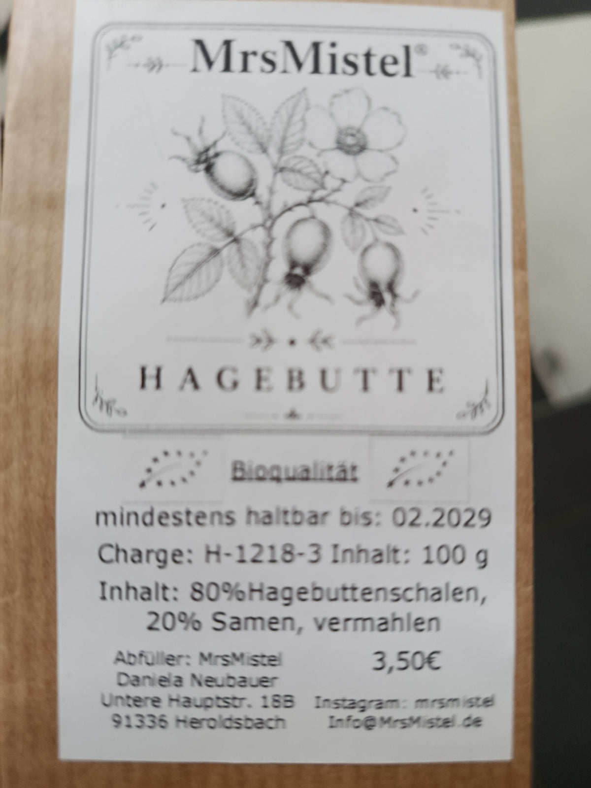 Hagebuttenschalen (Rosa canina) mit Kern!